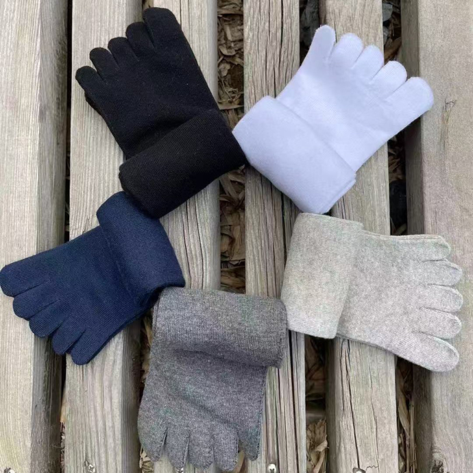 Five-fingered suitable for all seasons mid-calf split-toe design men's socks breathable cotton perfect for summer sports and absorbing sweat socks