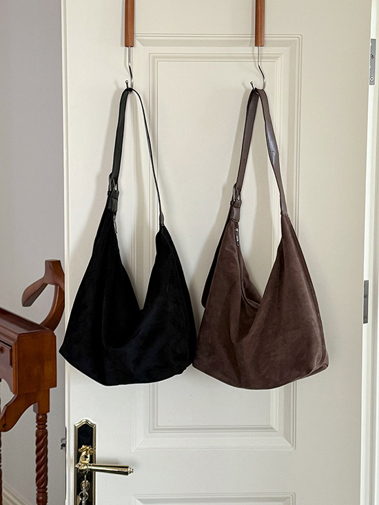 Women's Suede Hobo Bag Large Capacity Vintage Shoulder Crossbody Tote Fall Winter Casual Handbag