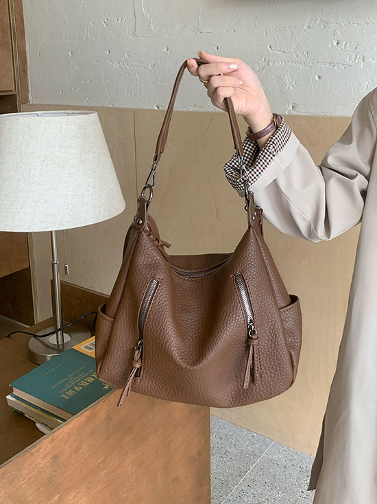 Women's Vintage Hobo Tote Bag Soft PU Leather Large Capacity Underarm Shoulder Crossbody Work Casual Bag